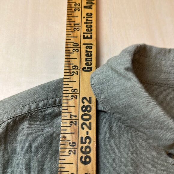 Woolrich Men's Woolen Mills Button Down Shirt Green Sz Large Outdoors‎ - Picture 2 of 4